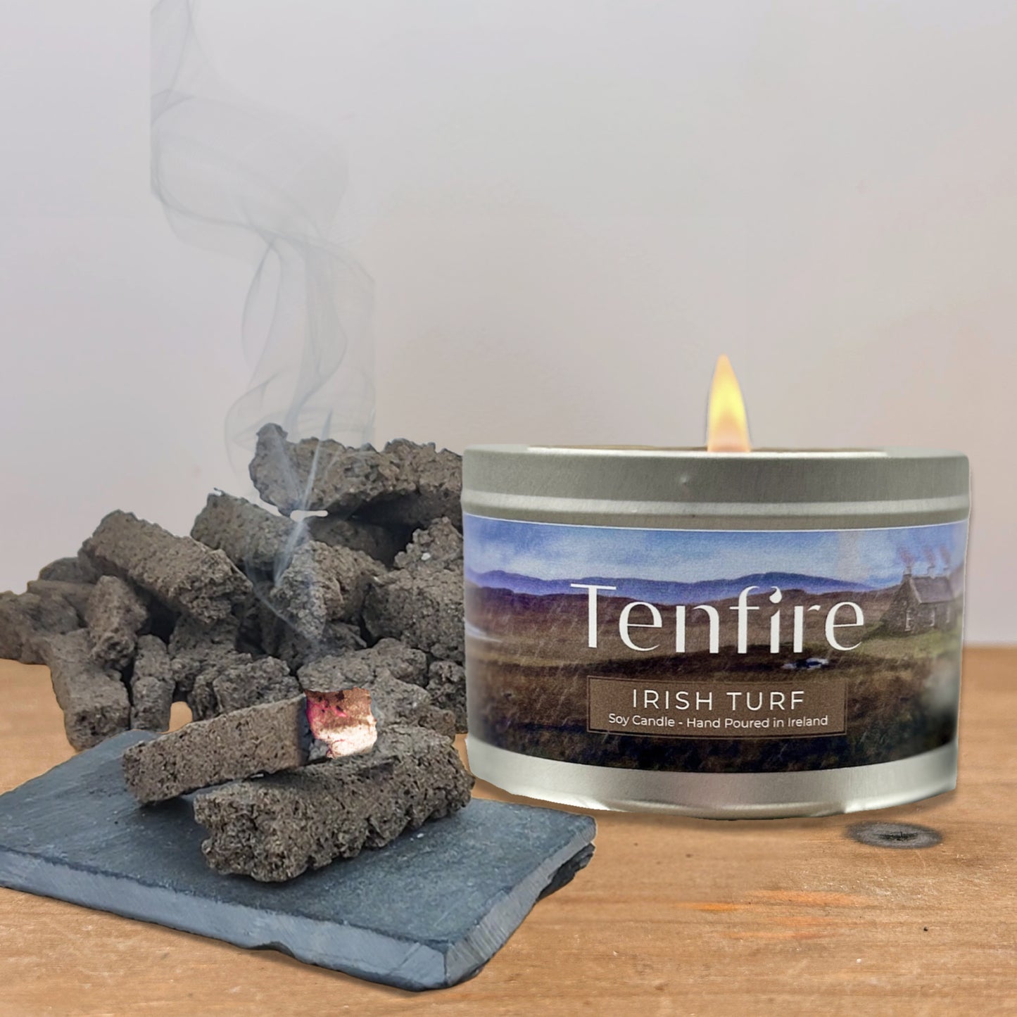 Essential Irish Turf Peat Gift Set - Soy Wax Candle & Incense Pack