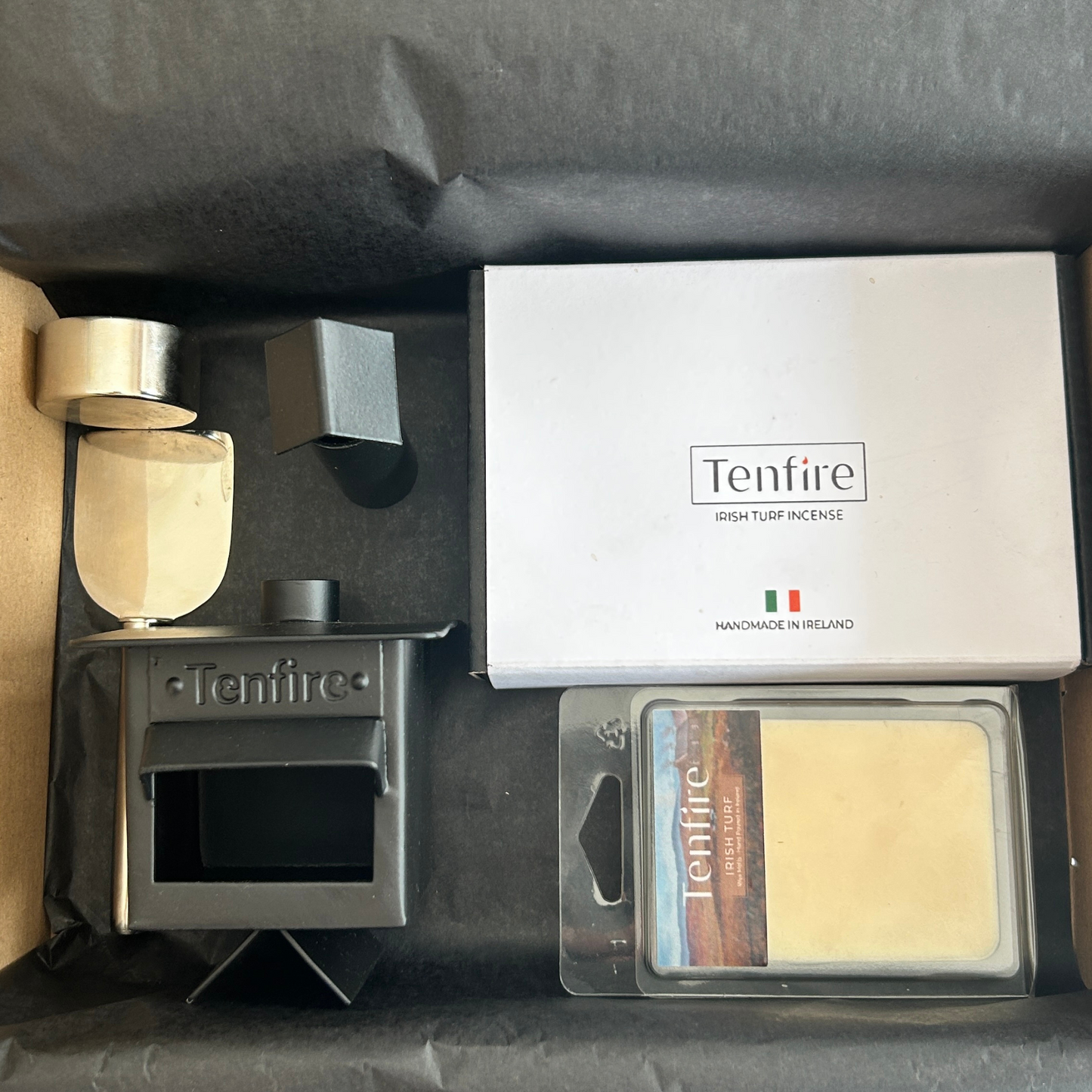 Tenfire incense burner and packaging in gift box