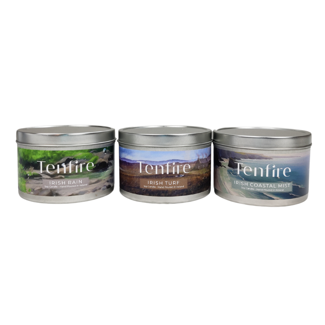 Irish Candles Gift Set of 3 - Irish Turf, Irish Coastal Mist, Irish Rain