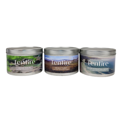 Irish Candles Gift Set of 3 - Irish Turf, Irish Coastal Mist, Irish Rain