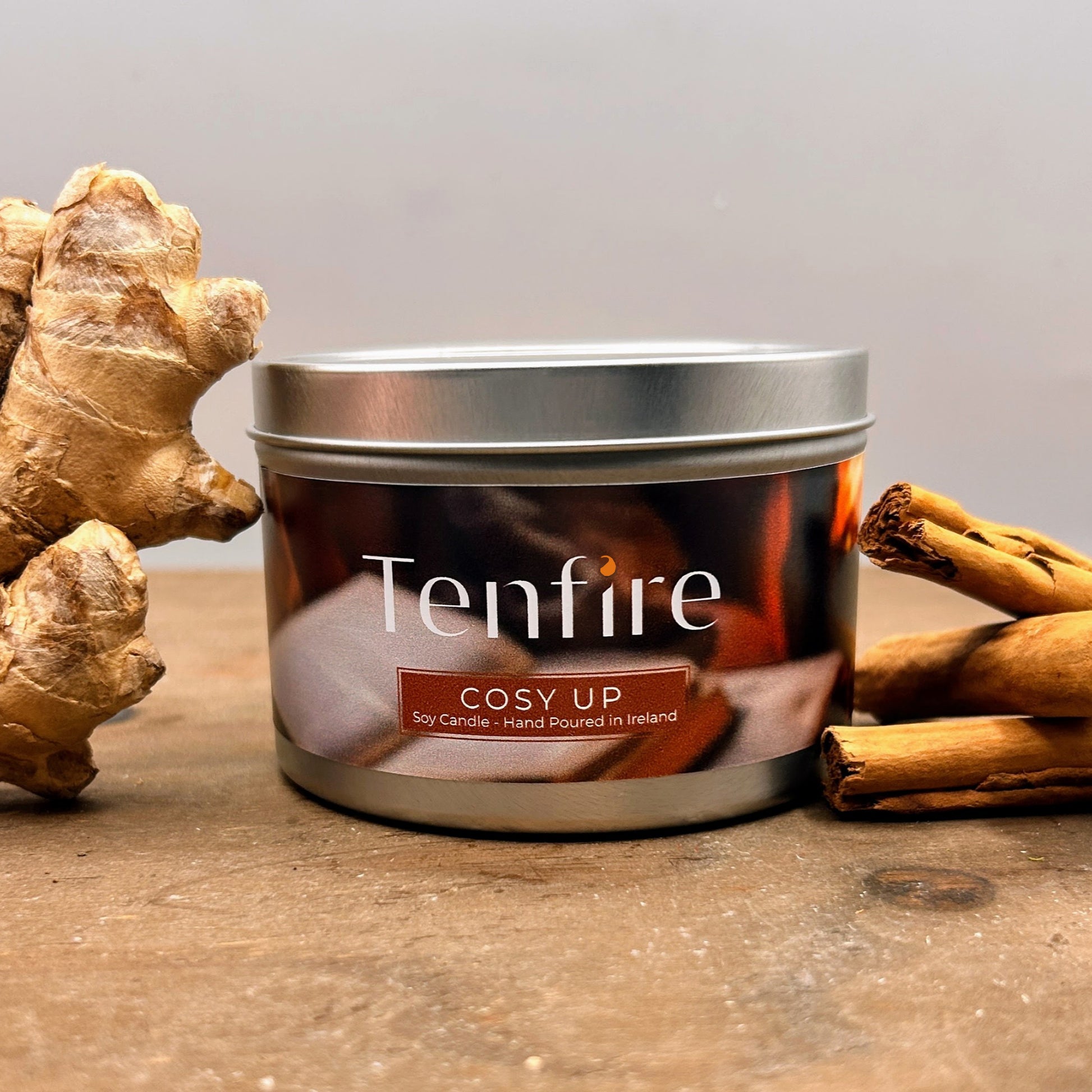 Tenfire Cosy Up candle with ginger and cinnamon