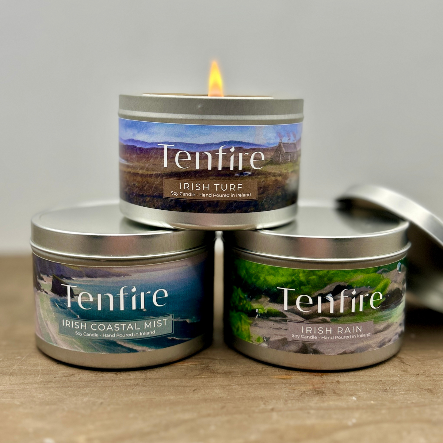 Irish Candles Gift Set of 3 - Irish Turf, Irish Coastal Mist, Irish Rain