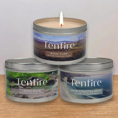 Irish Candles Gift Set of 3 - Irish Turf, Irish Coastal Mist, Irish Rain