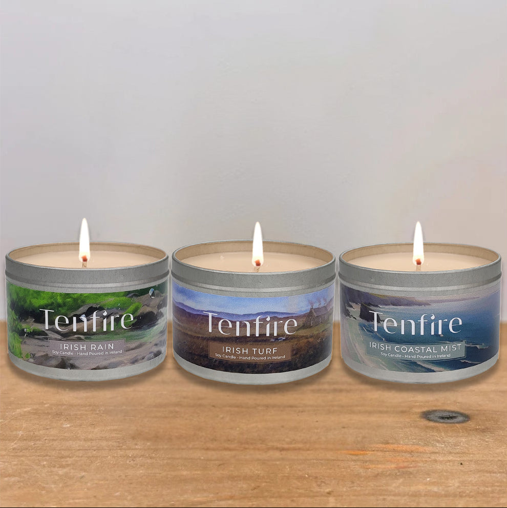 Irish Candles Gift Set of 3 - Irish Turf, Irish Coastal Mist, Irish Rain